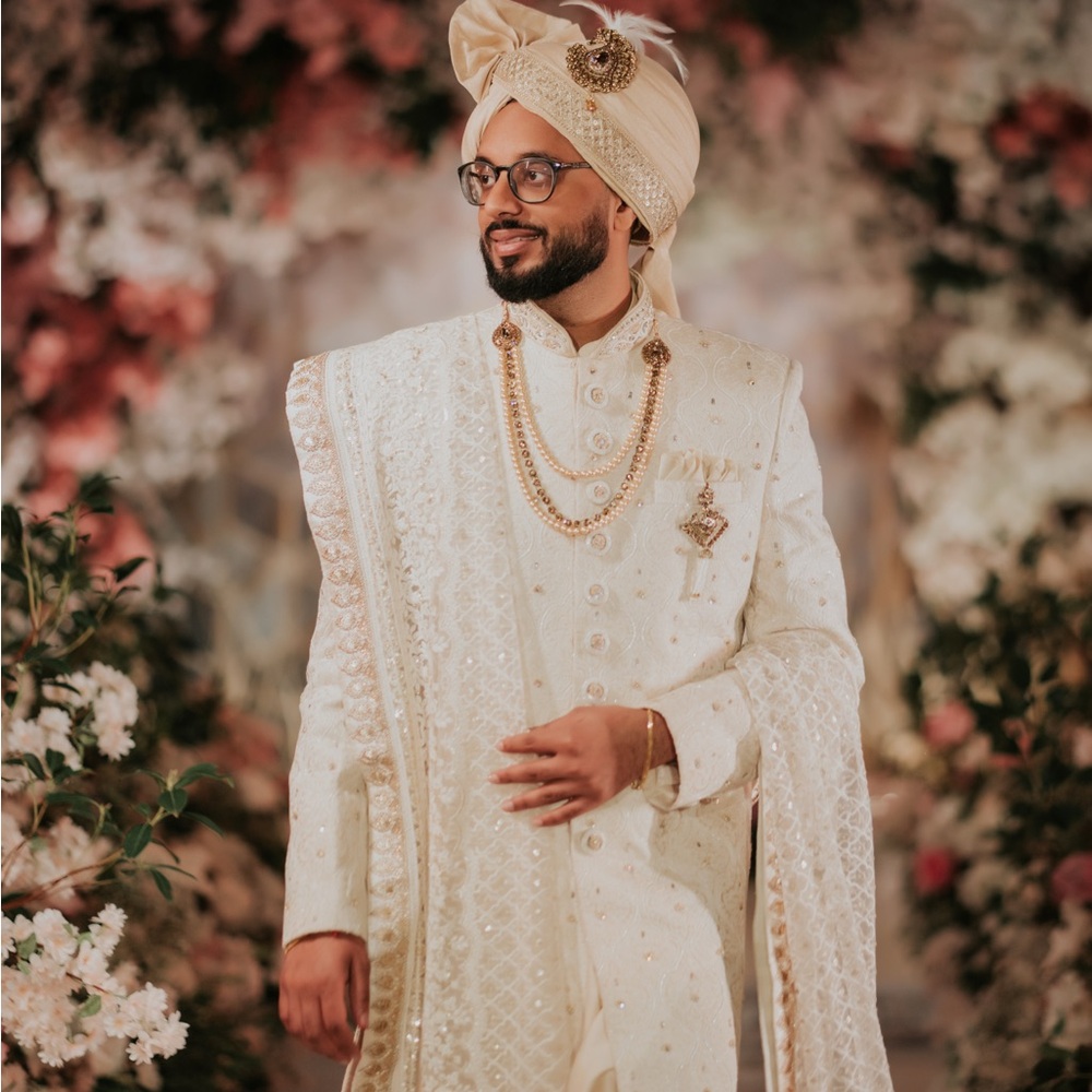 Elegant Cream Sherwani for Men